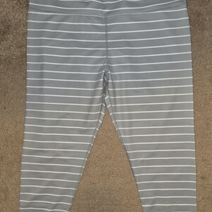 KIAVA Kids Striped Gray and White Leggings